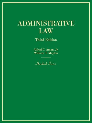 cover image of Administrative Law, 3d (Hornbook Series)